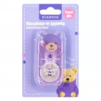 Ilustracja produktu Starpak Korektor w Taśmie 5mmx8m Miś Fioletowy 578538
