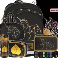 Ilustracja produktu Starpak Zestaw 6el. Gold Unicorn Plecak 486094 + Worek 507023029 + Piórnik 529472 + Torba 511375 + 558660 + 558652 + 558654