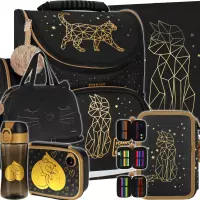 Ilustracja produktu Starpak Zestaw 6el. Złoty Kotek Tornister 528941 + Piórnik 529472 + Worek 529469 + Torba 553187 + 558660 + 558652 + 558654