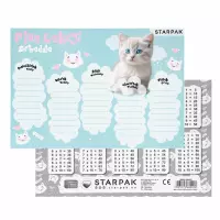 Ilustracja produktu Starpak Plan Lekcji z Tabliczką Mnożenia A5 Kotki 553562