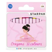 Ilustracja Starpak Kredki Woskowe 12 kolorów Balerina 490940