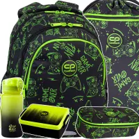 Ilustracja produktu CoolPack Zestaw Szkolny Game Night 5el. Plecak Jerry F029711 + Piórnik F062711 + Worek F070711 + 56407CP + Z07510