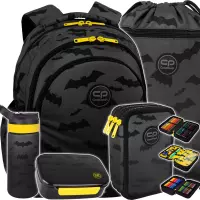 Ilustracja produktu CoolPack Zestaw Szkolny Darker Night 5el. Plecak Jerry F029680 + Piórnik F067680 + Worek F070680 + Z08680 + Z18680