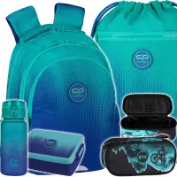 Ilustracja produktu CoolPack Zestaw Szkolny Gradient Ocean 5el. Plecak E29509 + Worek E70509 + Piórnik 508649 + 04156CP + Z07509