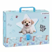 Ilustracja produktu Starpak Teczka z Rączką A4 50 mm Cuties Doggy 559322