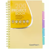 Ilustracja produktu CoolPack Kołozeszyt Pastel Yellow A4 100 Kartek Kratka 02909CP