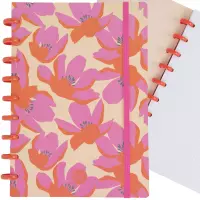 Ilustracja produktu CoolPack Kołozeszyt z Gumką Flores Rosa B5 100 Kartek Kratka 97608PTR