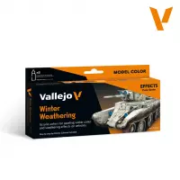 Ilustracja produktu Vallejo: 70.263 - Model Color - Effects - Winter Weathering (8 x 18 ml)