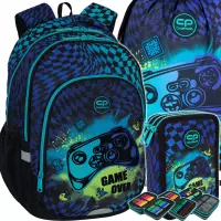 Ilustracja produktu CoolPack Zestaw Szkolny Gamer Chess 3el. Plecak Prime Pro F162964 + Worek F159964 + Piórnik F067964