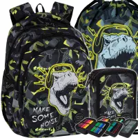 Ilustracja produktu CoolPack Zestaw Szkolny Dinopark 3el. Plecak Jerry F029966 + Worek F159966 + Piórnik F067966