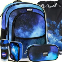 Ilustracja Starpak Zestaw Szkolny Kosmos Galaxy 5el. Plecak 506937 + Piórnik 508648 + Worek 506172