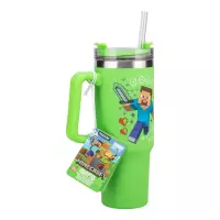 Ilustracja produktu Kubek Podróżny ze Słomką Minecraft - 900 ml
