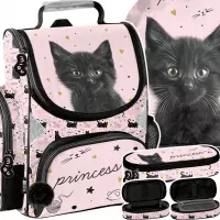 Ilustracja produktu Paso Zestaw Szkolny 3el. Black Cat Tornister PP26BC-525 + Piórnik PP26BC-013+ Worek PP26BC-712