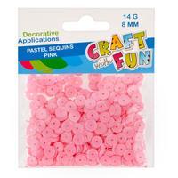 Ilustracja Craft With Fun Cekiny Łamane Okrągłe Pastelowe Różowe 	439325
