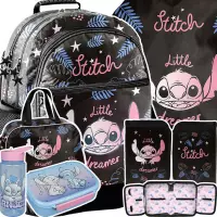 Ilustracja produktu Paso Zestaw Szkolny 6el. Stitch Black Plecak DS26YY-116 + Piórnik DS26YY-P001BW + Worek DS26YY-712 + Torba DS26YY-074