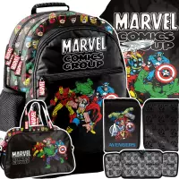 Ilustracja produktu Paso Zestaw Szkolny 4el.Marvel Comics Plecak AV26BB-116 + Piórnik AV25LL-P001BW + Worek AV26BB-712 + Torba AV26BB-074
