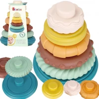 Ilustracja produktu Bam Bam Piramidka Edukacyjna Pastelowa 500692
