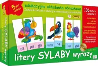 Ilustracja Litery sylaby wyrazy. Układanka edukacyjna