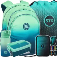 Ilustracja produktu Zestaw 5el. CoolPack Jerry Plecak Szkolny Gradient Blue Lagoon F029690 + Worek 553170 + Piórnik 553172