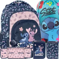 Ilustracja produktu Paso Zestaw Szkolny 3el. Stitch Plecak DS25CC-276 + Piórnik DS25CC-P001BW + Worek DS25CC-712