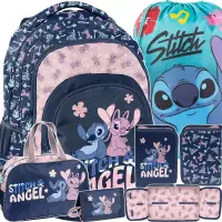 Ilustracja produktu Paso Zestaw Szkolny 3el. Stitch Plecak DS25CC-276 + Piórnik DS25CC-P001BW + Worek DS25CC-712 + Torba DS25CC-074