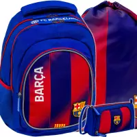 Ilustracja produktu FC Barcelona Zestaw Szkolny Young 3el. Plecak AB330 502026030 + Worek 507026013 + Piórnik 503026047