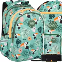 Ilustracja CoolPack Zestaw Szkolny Toucans 3el. Plecak Joy S F048662 + Worek F070662 + Piórnik F076662