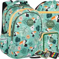 Ilustracja produktu CoolPack Zestaw Szkolny Toucans 3el. Plecak Joy S F048662 + Worek F070662 + Piórnik F077662