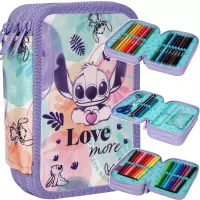 Ilustracja produktu CoolPack Jumper 3 Piórnik Trzykomorowy z Wyposażeniem Stitch Pastel F067885