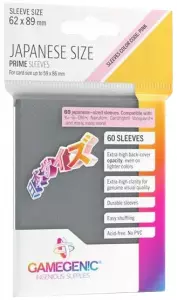 Ilustracja produktu Gamegenic: Japanese Size Prime Sleeves (62x89 mm) - Koszulki na Karty - Gray - 60 szt.