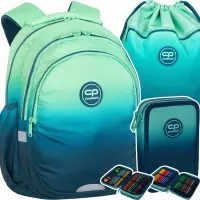 Ilustracja produktu CoolPack Zestaw Szkolny Blue Lagoon 3el. Plecak Jerry F029690 + Piórnik F066690 + Worek F070690