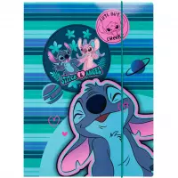 Ilustracja Coolpack Teczka z Gumką A4 Stitch Blue wzór 1 74784PTR