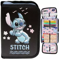 Ilustracja produktu Paso Piórnik Dwuklapkowy z Wyposażeniem Stitch Niebieski DS25GG-P001