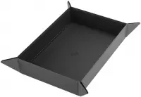 Ilustracja produktu Gamegenic: Magnetic Dice Tray - Rectangular - Mata do Kości - Black/Gray