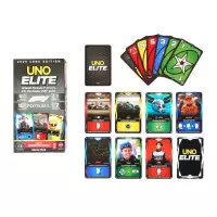 Ilustracja produktu Mattel Gra Karciana Uno Elite Formuła 1 2025 Edycja Podstawowa Zestaw Startowy JLV42