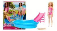 Ilustracja brb basen   lalka zestaw hrj74 wb4