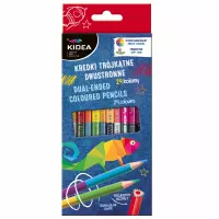Ilustracja produktu Kidea Kredki Ołówkowe 2 stronne 24 kolory Trójkatne 476065