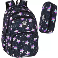 Ilustracja produktu CoolPack Pick Plecak Szkolny Młodzieżowy Rainbow Night F099900 + F062900