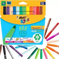 Ilustracja produktu Bic Kids Flamastry EcoVisa XL 12 Sztuk 8922233