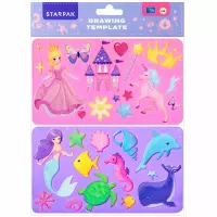 Ilustracja produktu Starpak Szablon Do Rysowania Księżniczki 505502