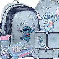 Ilustracja Paso Zestaw Szkolny 5el.Stitch Blue Plecak DS26UU-081 + Piórnik DS26UU-P001BW + Worek DS26UU-712