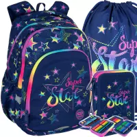 Ilustracja produktu CoolPack Zestaw Szkolny Stars 3el. Plecak Prime Pro F162960 + Worek F159960 + Piórnik F066960