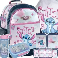 Ilustracja Paso Zestaw Szkolny 5el.Stitch Serce Plecak DS26ZZ-116 + Piórnik DS26ZZ-P001BW + Worek DS26ZZ-712