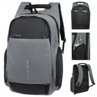 Ilustracja produktu R-Bag Plecak Męski na Laptopa 15" z USB Drum Grey Z022