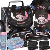 Ilustracja produktu  Paso Zestaw Szkolny 5el. Stitch Black Tornister DS26YY-525 + Piórnik DS26YY-013 + Worek DS26YY-712