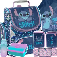 Ilustracja produktu Paso Zestaw Szkolny 5el.Stitch Cool Tornister DS26XX-525 + Piórnik DS26XX-P001BW + Worek DS26XX-712
