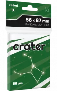 Ilustracja produktu Rebel Koszulki na Karty Light Crater "Standard USA Light" - 56x87 mm - 100 sztuk