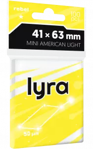 Ilustracja produktu Rebel Koszulki na Karty Light Lyra "Mini American Light" - 41x63 mm - 100 sztuk