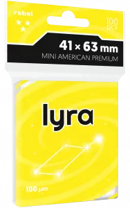Ilustracja produktu Rebel Koszulki na Karty Premium Lyra "Mini American Premium" - 41x63 mm - 100 sztuk