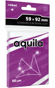 Ilustracja Rebel Koszulki na Karty Aquila Light "Standard European Light" 59x92 mm - 100 sztuk